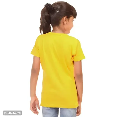 Amara Trendy Yellow Cotton Printed Casual Top For Girls-thumb3