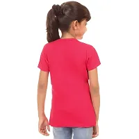 Amara Trendy Pink Cotton Printed Casual Top For Girls-thumb2