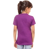 Amara Trendy Purple Cotton Printed Casual Top For Girls-thumb2