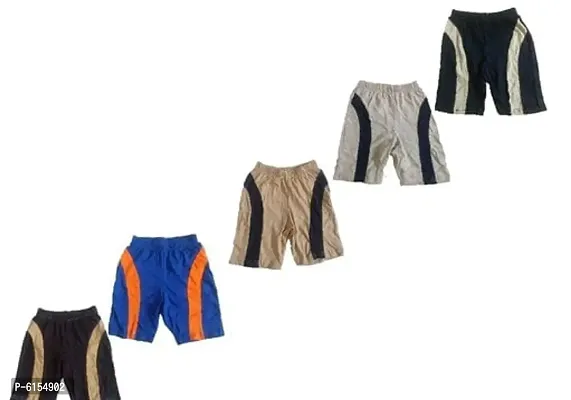 LARAA Boys Solid Shorts (Pack of 5)