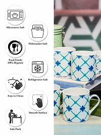 Goodhomes Bone China Coffee Mugs with Printed Set of 6 Pieces 210ml-thumb4