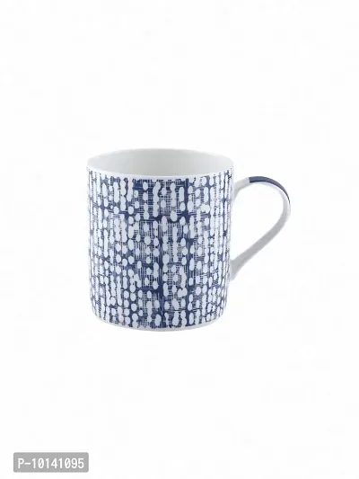 Goodhomes Indigo Abstract Design Fine Bone China Tea Cups/Coffee Mugs -Set of 6-thumb3