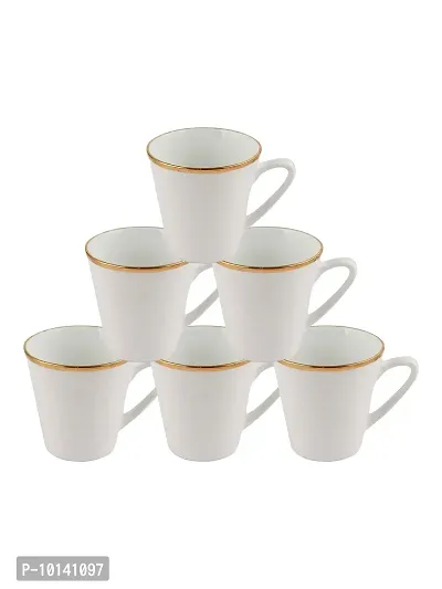 SONAKI Bone China Tea Cup - 6 Pieces, White, 130 ml-thumb4