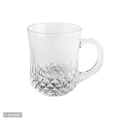 Goodhomes Crystal Transparent Glass Tea Cups Coffee Mugs Set of 6 Pieces 210ml-thumb3