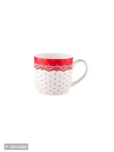 SONAKI Fine Bone China Tea Cups/Coffee Mugs (Set of 4 Pcs). (Made in India), White-thumb4
