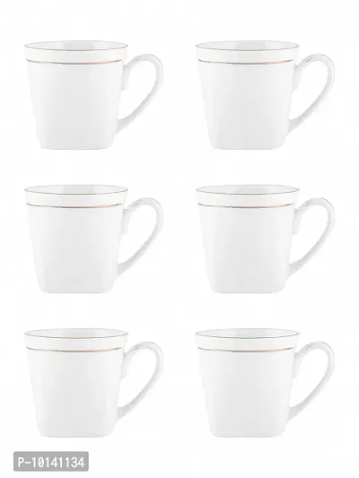 SONAKI Bone China Tea Cups/Coffee Mugs with Real Gold Print (Set of 6pcs). (Made in India)-thumb4