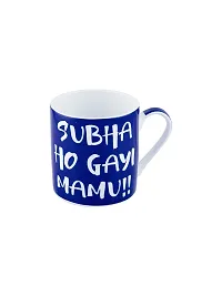 Goodhomes Fine Bone China Tea Cups/Coffee Mugs with Fun Wordings (Set of 2 Cups). (Made in India), White (ZOEMM116-117-2)-thumb1