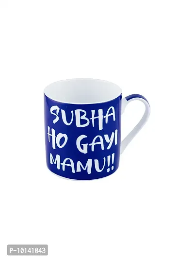 Goodhomes Fine Bone China Tea Cups/Coffee Mugs with Fun Wordings (Set of 2 Cups). (Made in India), White (ZOEMM116-117-2)-thumb2