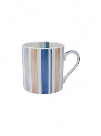 GOODHOMES Fine Bone China Tea Cups/Coffee Mugs with Stripes Print (Set of 4 Cups). (Made in India)-thumb2