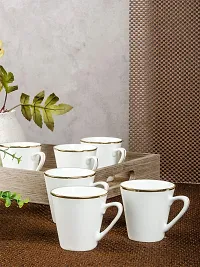 SONAKI Bone China Tea Cup - 6 Pieces, White, 130 ml-thumb1