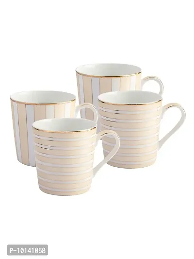 SONAKI Bone China Tea Cups/Coffee Mugs (Set of 4 pcs). (Made in India)-thumb2