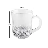 Goodhomes Crystal Transparent Glass Tea Cups Coffee Mugs Set of 6 Pieces 210ml-thumb3
