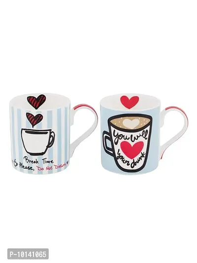 GOODHOMES Bone China Mug - 4 Pieces, Multicolour, 270 ml-thumb4