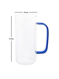 Goodhomes Glass Mug with Color Handle (Transparent , Set of 2pcs)-thumb4