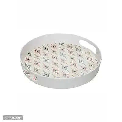 Goodhomes Melamine Round Multicolor Serving Tray, MT233-thumb2