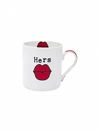 Goodhomes Fine Bone China Tea Cups/Coffee Mugs with His n Her Print (Set of 4 Cups). (Made in India)-thumb4