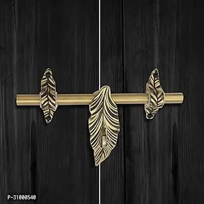 Metal Growers 10 iches Aluminium AL Door Set  Fancy Hardware Home And Office Door Accessories Kit Antique Finish  Leaf-thumb0