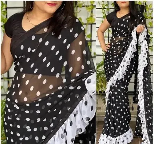 Must Have Georgette Saree with Blouse piece 