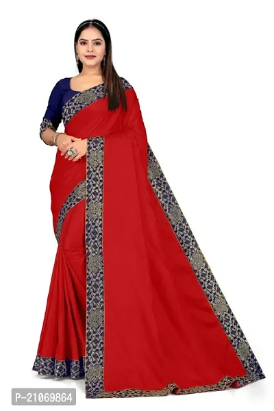 Fancy Georgette Saree With Satin Lace and Blouse