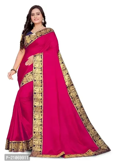 Fancy Georgette Saree With Satin Lace and Blouse