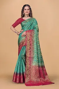 Classic Art Silk Saree with Blouse piece For Women-thumb3