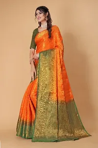 Classic Art Silk Saree with Blouse piece For Women-thumb2