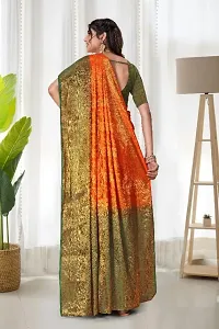 New Kanjiveram Silk With Zari Woven Saree With Blouse-thumb1