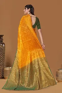 New Kanjiveram Silk With Zari Woven Saree With Blouse-thumb3