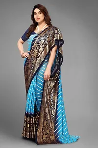 New Fancy Georgette Silk Saree With Blouse-thumb1