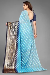 New Fancy Georgette Silk Saree With Blouse-thumb2