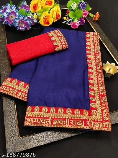 Hot Selling Art Silk Saree with Blouse piece 