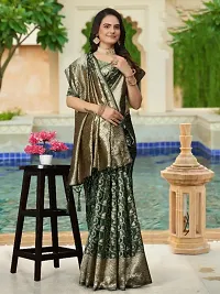 Fancy Design Orangza Saree With Beautiful Jacquard Work And Blouse-thumb4