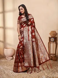 Classic Art Silk Jacquard Saree with Blouse piece-thumb3