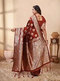 Classic Art Silk Jacquard Saree with Blouse piece-thumb1