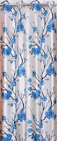 RDK Polyester Floral Flower Printed Eyelet Curtains Combo, Pack of 3-thumb1