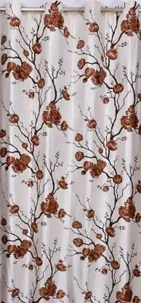 RDK Polyester Floral Flower Printed Eyelet Curtains Combo, Pack of 3-thumb1