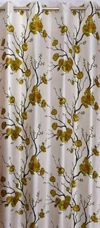 RDK Polyester Floral Flower Printed Eyelet Curtains Combo, Pack of 3-thumb1