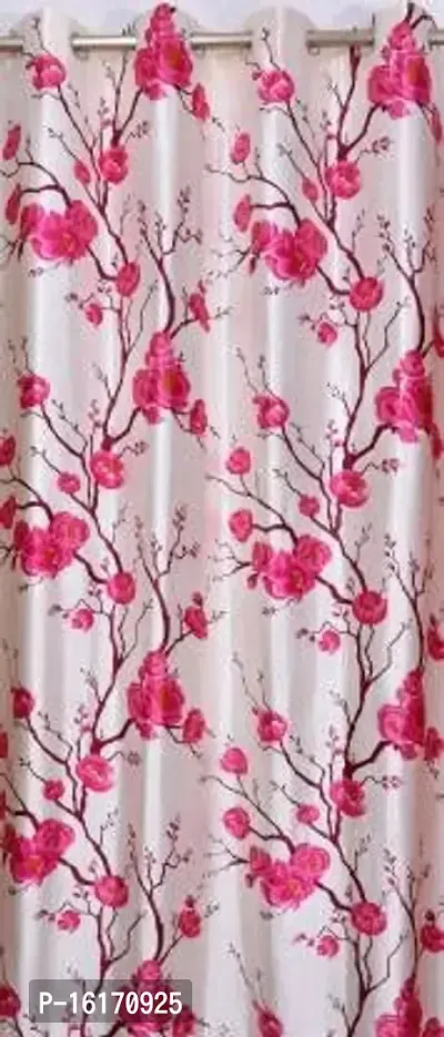 RDK Polyester Floral Flower Printed Eyelet Curtains Combo, Pack of 3-thumb2