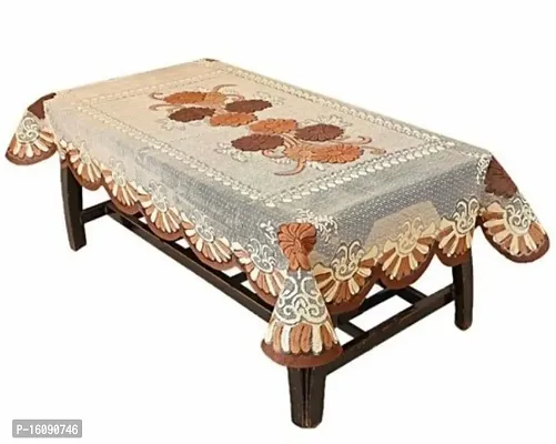 Flower Design Cotton 4 Seater Center Table Cover-thumb0