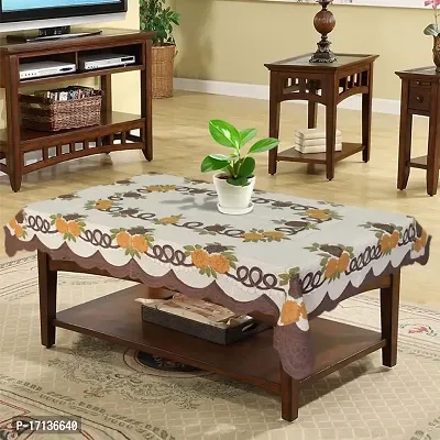 Flower Printed Cotton 4 Seater Center Table Cover-thumb0