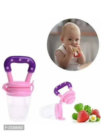 Baby Silicone Food Nibbler for Fruit Food Feeder  Fruit Teether, Pacifier Nibbler for 6 to 12 Months Baby-thumb2