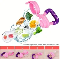 Baby Silicone Food Nibbler for Fruit Food Feeder  Fruit Teether, Pacifier Nibbler for 6 to 12 Months Baby-thumb2