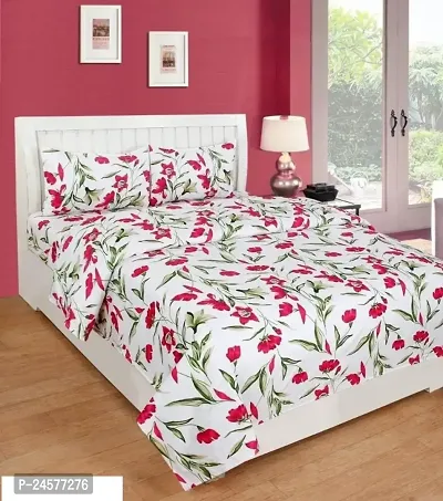 Double Queen size Bedsheet with 2 Pillow Cover-thumb0