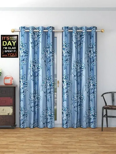 Set of 2- Printed Curtains