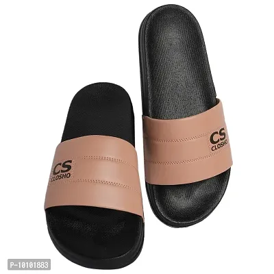 Stylish Fancy PVC Solid Sliders Flip Flops For Men-thumb5