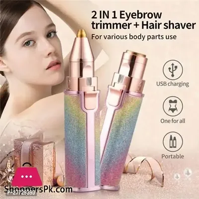 BATTERY OPERATED EYEBROW TRIMMER SHAVER FOR LADIES-thumb0