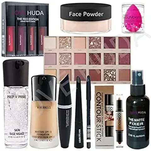 LOVE HUDA Professional Waterproof Makeup Kit Combo For Girls And Women Full Set With All Products