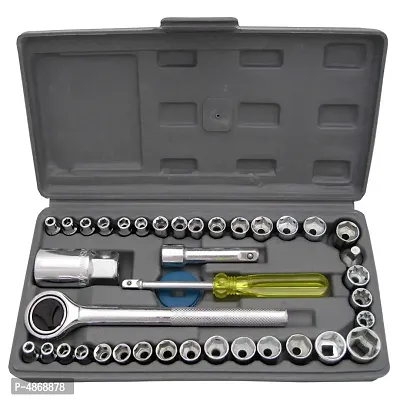 Socket 40 Pcs Combination Socket Toolkit (Set of 40) | Tookkit | Repair Tools For Automobiles-thumb0