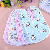 Very Soft  Skin Friendly Feeding Bibs With Baby Colorful Attractive Cotton Feeding Bottle Cover Combo (4 Bibs+2 Bottle Cover)-thumb1