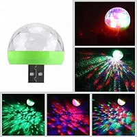 USB Party Lights LED Small Magic Disco Ball Sound Control DJ Stage Light Colorful Strobe RGB Lamp (Multicolour) Car Fancy Lightsnbsp;nbsp;(Multicolor)-thumb1